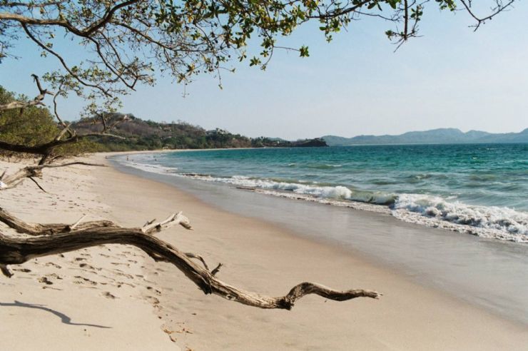 Playa Flamingo shoreline with white sand beach Costa Rica